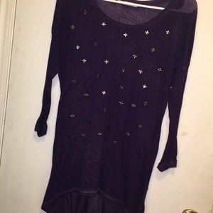 Dark purple shirt with crosses